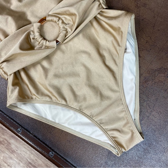 Red Dress Day or Night Gold One Piece Swimsuit. SZ:S - Picture 5 of 12